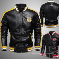 Veste de motard en similicuir pour hommes sur mesure pour hommes